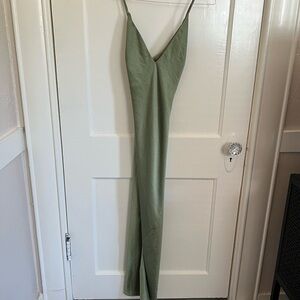 Wilfred Olive Green V-Neck Dress